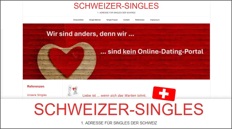 Schweizer-Singles.ch: Startseite der Singlebörse