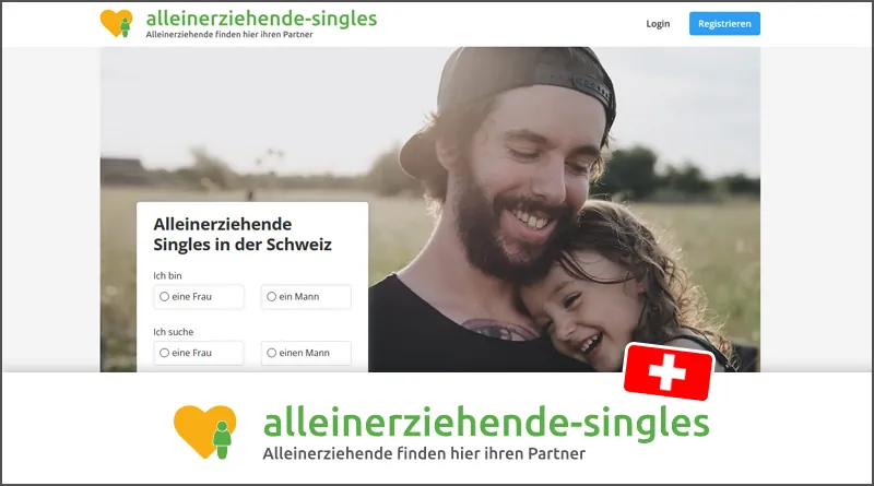alleinerziehende-singles.ch: Startseite der Singlebörse