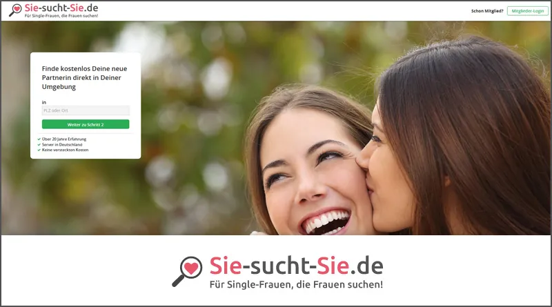 Sie-sucht-Sie.de Schweiz: Startseite der Singlebörse